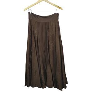 Vintage Coldwater Creek Brown Midi Skirt